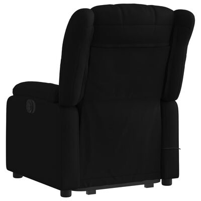 vidaXL Stand up Massage Recliner Chair Black Fabric