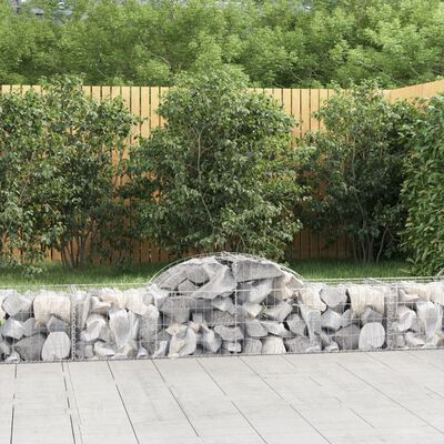 vidaXL Arched Gabion Baskets 5 pcs 78.7"x19.7"x15.7"/23.6" Galvanized Iron