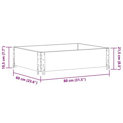 vidaXL Garden Planter 31.5"x23.6" Solid Pine Wood