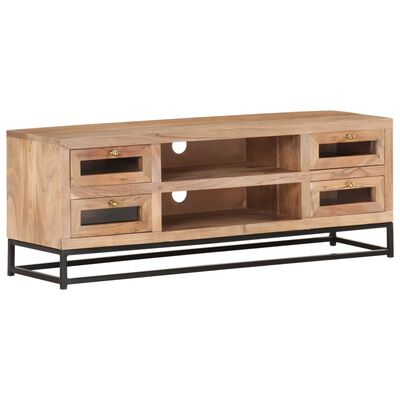 vidaXL TV Stand 43.3"x11.8"x15.7" Solid Wood Acacia