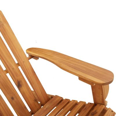 vidaXL Adirondack Patio Bench with Cushions 49.6" Solid Wood Acacia