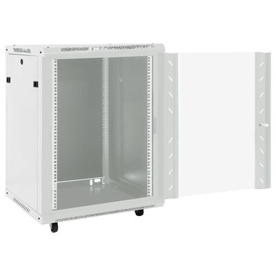 vidaXL 15U Network Cabinet with Swivel Feet 19" IP20 20.9"x15.7"x31.5"