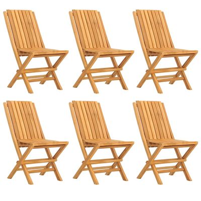 vidaXL 7 Piece Patio Dining Set Solid Wood Teak