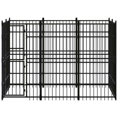 vidaXL Outdoor Dog Kennel Steel 59.5 ft²