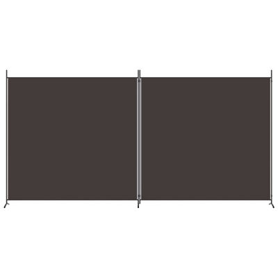 vidaXL 2-Panel Room Divider Brown 137"x70.9" Fabric