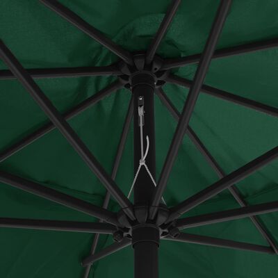 vidaXL Garden Parasol with Metal Pole 153.5" Green