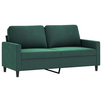 vidaXL 2-Seater Sofa Dark Green 55.1" Velvet