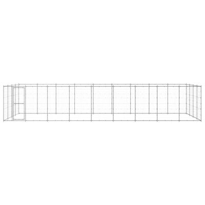 vidaXL Outdoor Dog Kennel Galvanized Steel 468.9 ft²