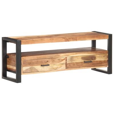 vidaXL TV Stand 47.2"x13.8"x17.7" Solid Wood with Honey Finish