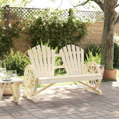 vidaXL Patio Adirondack Chair 2-Seater Solid Wood Fir