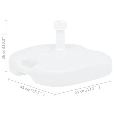 vidaXL Umbrella Base Sand/Water Filled 4.2 gal White Plastic