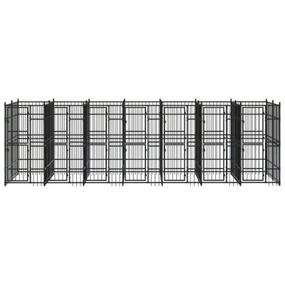 vidaXL Outdoor Dog Kennel Steel 138.9 ft²