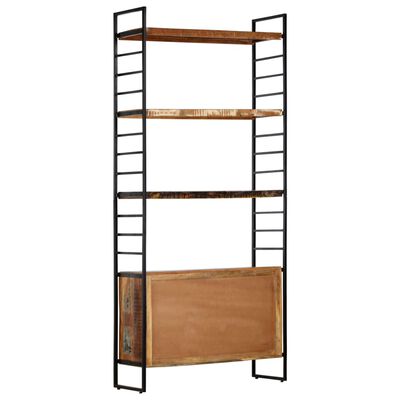 vidaXL 4-Tier Bookcase 31.5"x11.8"x70.9" Solid Reclaimed Wood