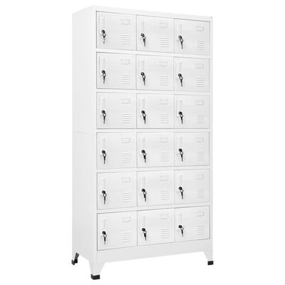 vidaXL Locker Cabinet with 18 Compartments Metal 35.4"x15.7"x70.9"