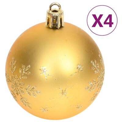 vidaXL 70 Piece Christmas Bauble Set Gold and Red