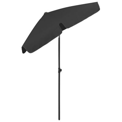 vidaXL Beach Parasol Black 70.9"x47.2"