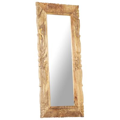 vidaXL Mirror 43.3"x19.7" Solid Mango Wood