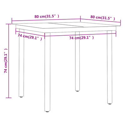 vidaXL 3 Piece Patio Dining Set Gray and Black