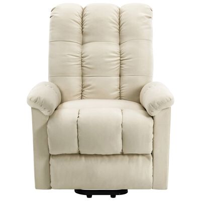 vidaXL Power Lift Recliner Cream Fabric