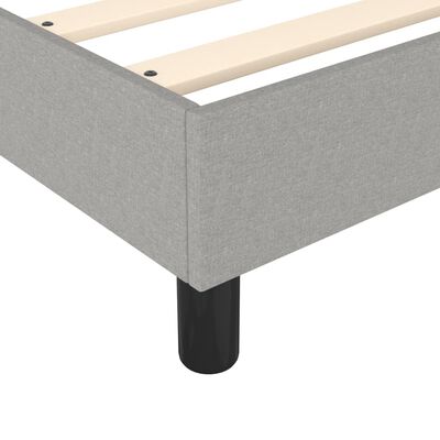 vidaXL Bed Frame Light Gray 39.4"x79.9" Twin XL Fabric