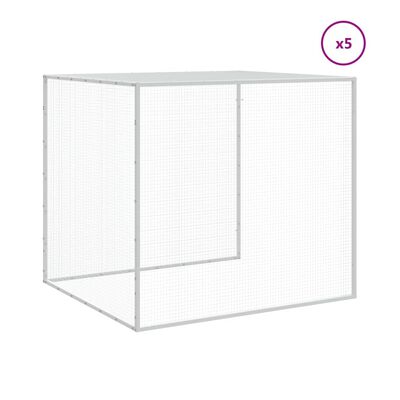 vidaXL Chicken Cage with Roof Anthracite 237.4"x38.6"x35.4" Galvanized Steel