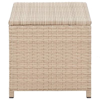 vidaXL Coffee Table Beige 27.6"x15.7"x15" Poly Rattan