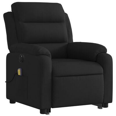 vidaXL Electric Stand up Massage Recliner Chair Black Fabric