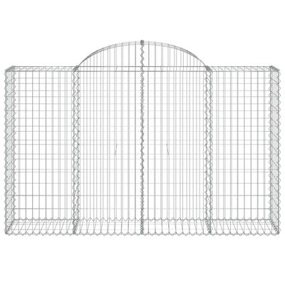 vidaXL Arched Gabion Baskets 10 pcs 78.7"x19.7"x47.2"/55.1" Galvanized Iron