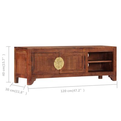 vidaXL TV Stand 47.2"x11.8"x15.7" Solid Wood Acacia