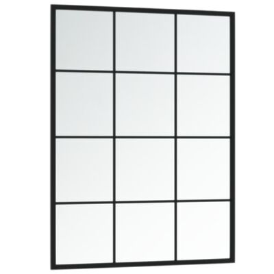 vidaXL Wall Mirrors 3 pcs Black 31.5"x23.6" Metal