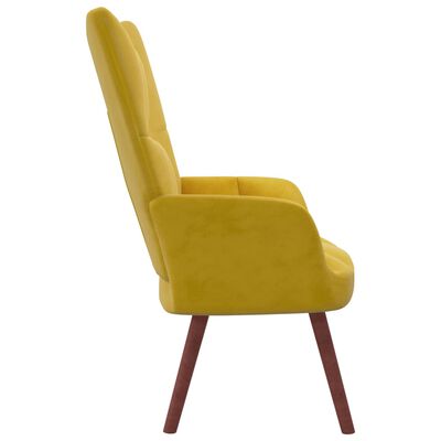 vidaXL Relaxing Chair Mustard Yellow Velvet