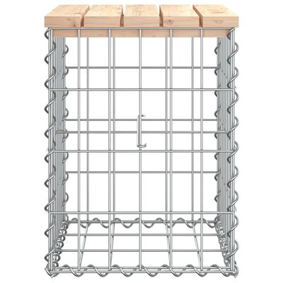 vidaXL Patio Bench Gabion Design 13"x12.2"x16.5" Solid Wood Pine