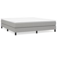 vidaXL Bed Frame Light Gray 72"x83.9" California King Fabric