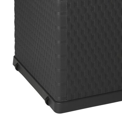 vidaXL Patio Storage Box Anthracite 47.2"x22"x24.8" PP Rattan