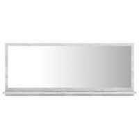 vidaXL Bathroom Mirror Concrete Gray 35.4"x4.1"x14.6" Engineered Wood