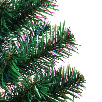 vidaXL Artificial Christmas Tree with Iridescent Tips Green 4 ft PVC