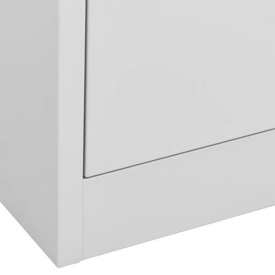 vidaXL Filing Cabinet Light Gray 35.4"x18.1"x28.5" Steel