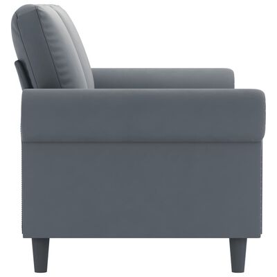 vidaXL 2-Seater Sofa Dark Gray 55.1" Velvet