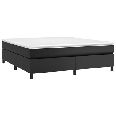 vidaXL Bed Frame Black 72"x83.9" California King Faux Leather