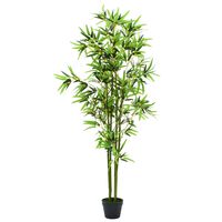 vidaXL Artificial Bamboo Plant with Pot 68.9" Green