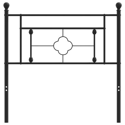 vidaXL Metal Headboard Black 39.4"