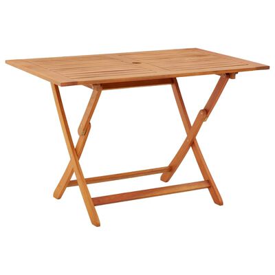 vidaXL Folding Patio Table 47.2"x27.6"x29.5" Solid Wood Eucalyptus