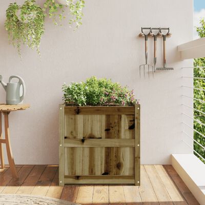 vidaXL Garden Planter 23.6"x23.6"x23.6" Impregnated Wood Pine