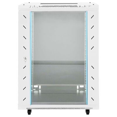 vidaXL 15U Network Cabinet with Swivel Feet 19" IP20 20.9"x15.7"x31.5"