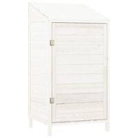 vidaXL Garden Shed White 21.7"x20.5"x44.1" Solid Wood Fir