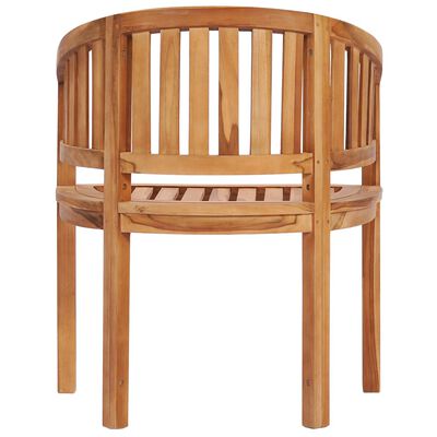 vidaXL Banana Chairs 2 pcs Solid Teak Wood