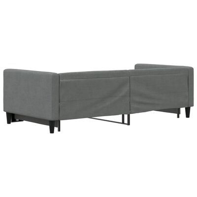 vidaXL Daybed with Trundle without Mattress Dark Gray 39.4"x74.8"