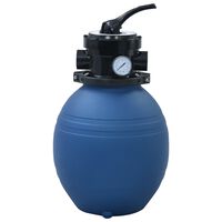 vidaXL Pool Sand Filter with 4 Position Valve Blue 11.8"