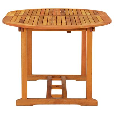 vidaXL Patio Table 78.7"x39.4"x29.5" Solid Wood Eucalyptus