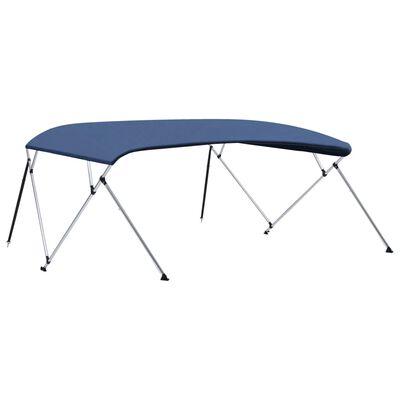 vidaXL 4 Bow Bimini Top Navy Blue 95.7"x(90.6"-96.1")x53.9"